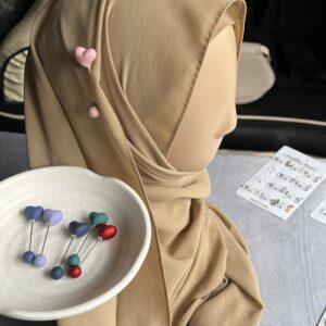 Heart Shape Hijab Pins