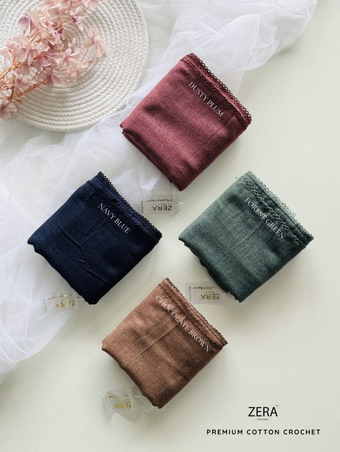 Premium Cotton Crochet Hijab - Image 2