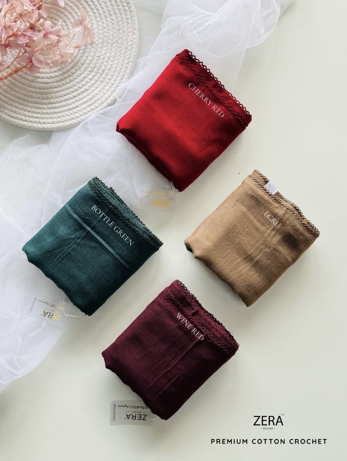 Premium Cotton Crochet Hijab - Image 4